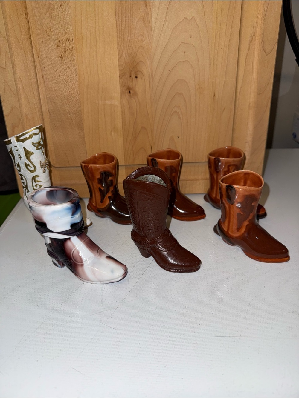 Lot of 7 Decorative Cowboy Boot Collection